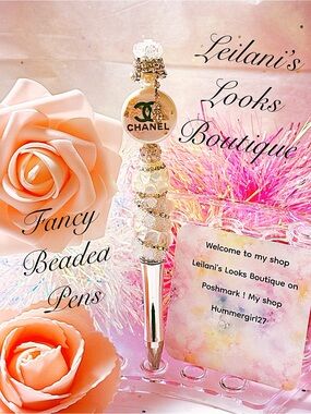 Fancy beaded Pen/gifts/multicolor circle/white beads/crystal flowers/